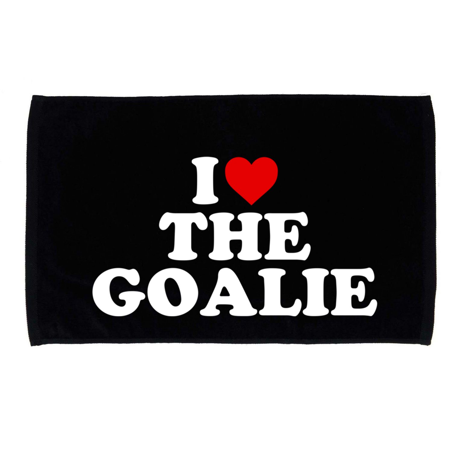 I Love The Goalie Heart Gift Microfiber Hand Towel