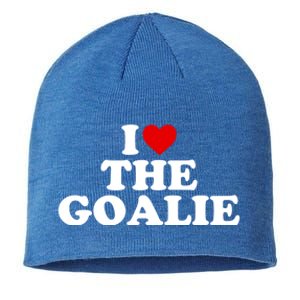 I Love The Goalie Heart Gift Sustainable Beanie