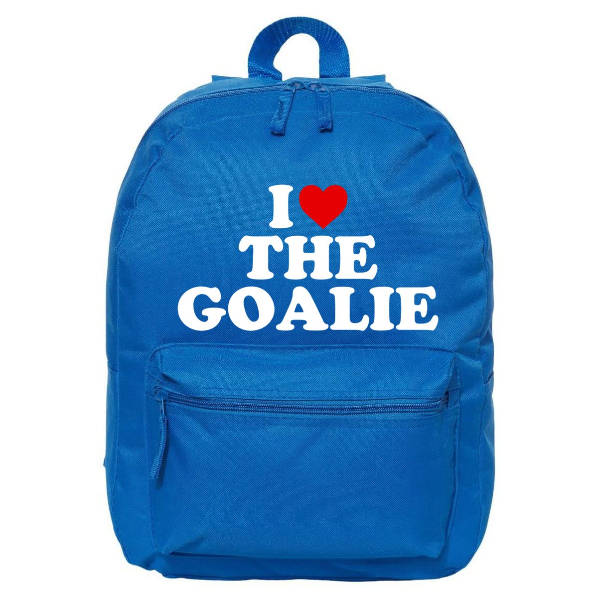 I Love The Goalie Heart Gift 16 in Basic Backpack
