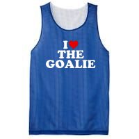 I Love The Goalie Heart Gift Mesh Reversible Basketball Jersey Tank