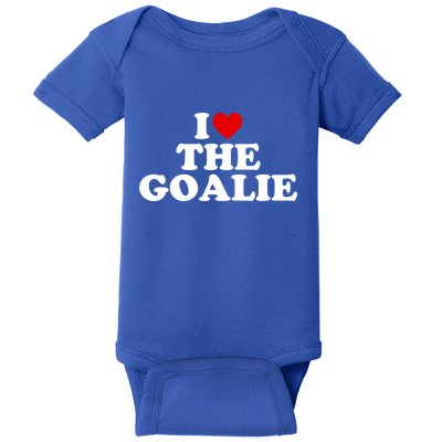I Love The Goalie Heart Gift Baby Bodysuit