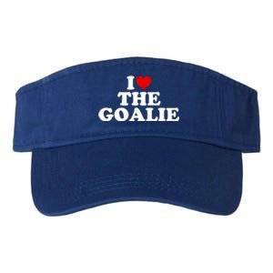 I Love The Goalie Heart Gift Valucap Bio-Washed Visor