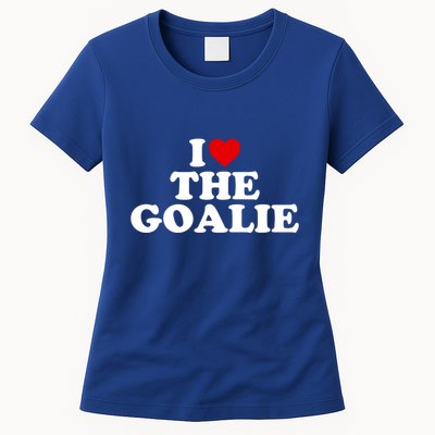 I Love The Goalie Heart Gift Womens T-Shirt