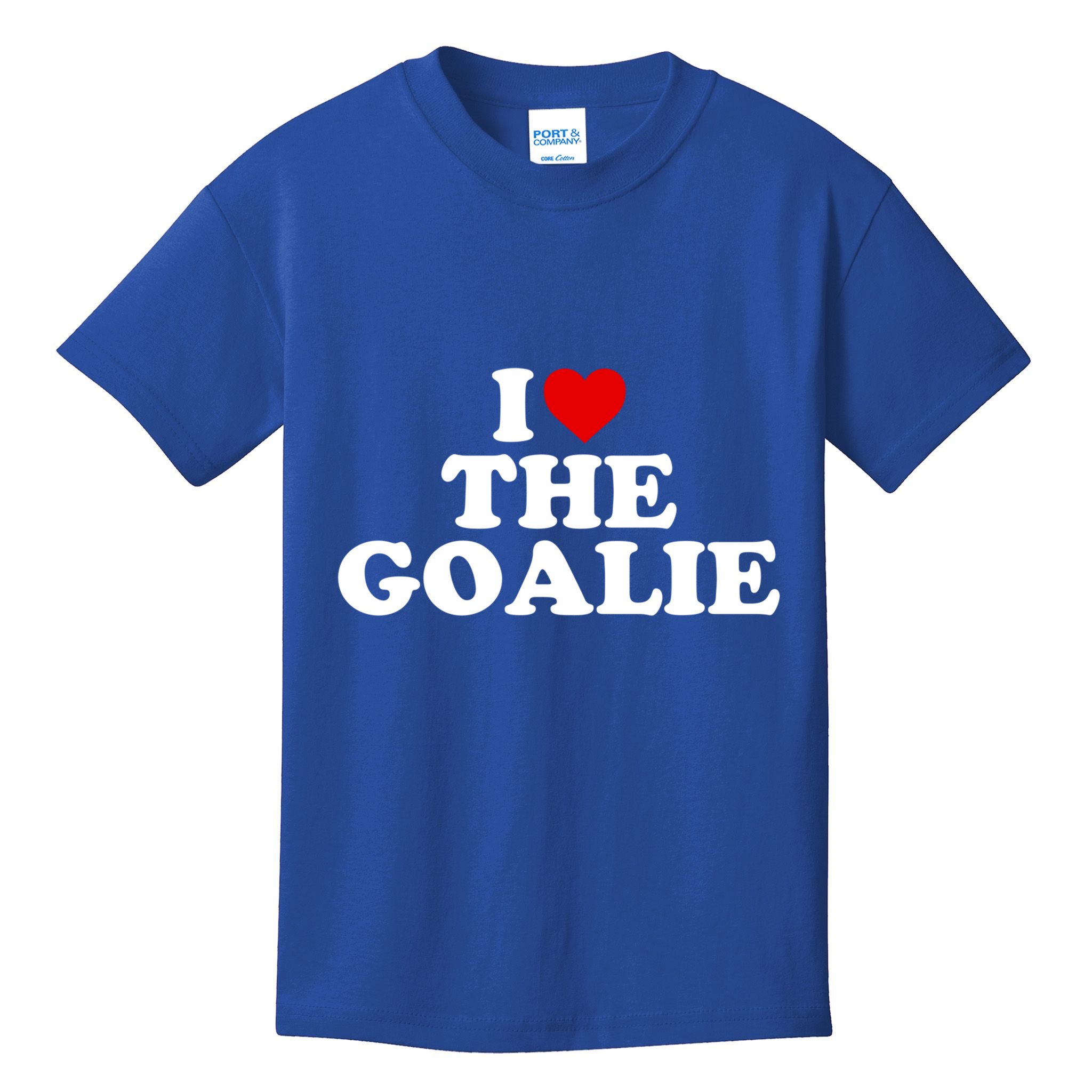 I Love The Goalie Heart Gift Kids T-Shirt