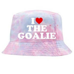 I Love The Goalie Heart Gift Tie-Dyed Bucket Hat