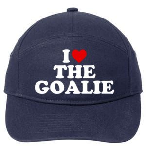 I Love The Goalie Heart Gift 7-Panel Snapback Hat