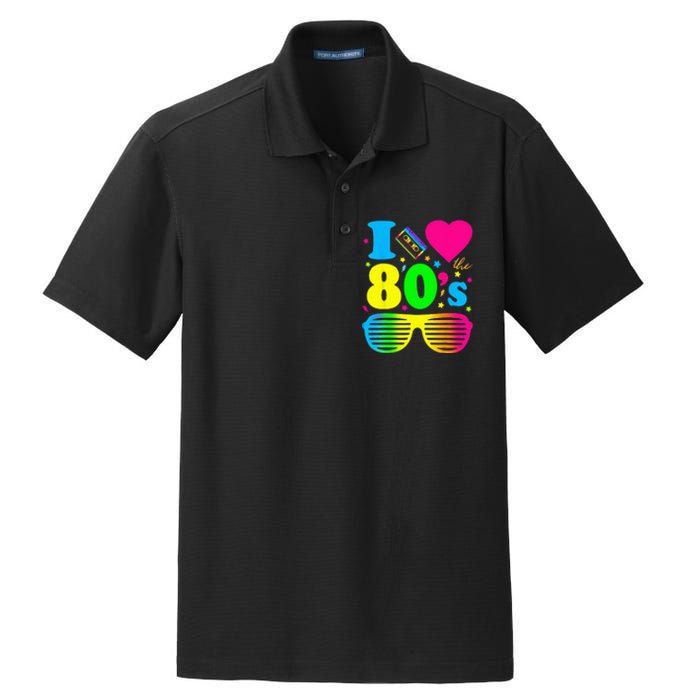 I Love The 80s Clothes For Women And Men Party Funny Dry Zone Grid Polo