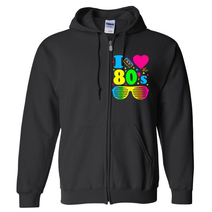 I Love The 80s Clothes For Women And Men Party Funny Full Zip Hoodie