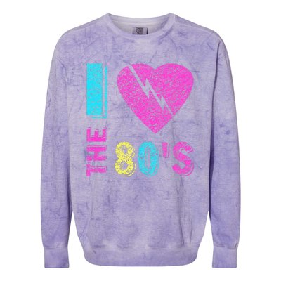 I Love The 80S 80s 90s Costume Party Colorblast Crewneck Sweatshirt