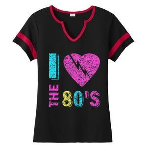 I Love The 80S 80s 90s Costume Party Ladies Halftime Notch Neck Tee