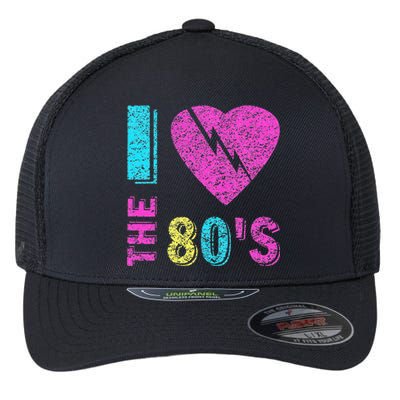 I Love The 80S 80s 90s Costume Party Flexfit Unipanel Trucker Cap