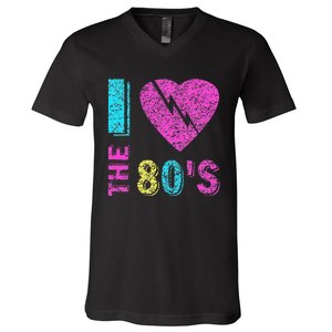 I Love The 80S 80s 90s Costume Party V-Neck T-Shirt