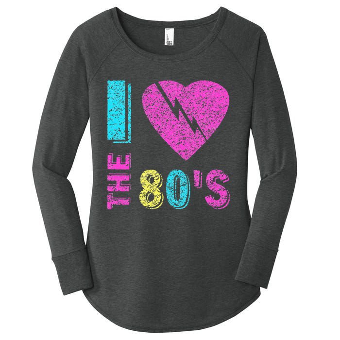 I Love The 80S 80s 90s Costume Party Women's Perfect Tri Tunic Long Sleeve Shirt