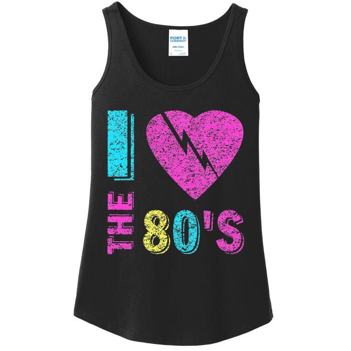 I Love The 80S 80s 90s Costume Party Ladies Essential Tank