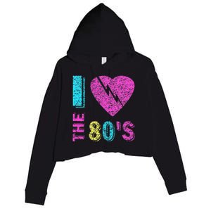 I Love The 80S 80s 90s Costume Party Crop Fleece Hoodie