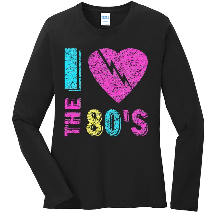 I Love The 80S 80s 90s Costume Party Ladies Long Sleeve Shirt