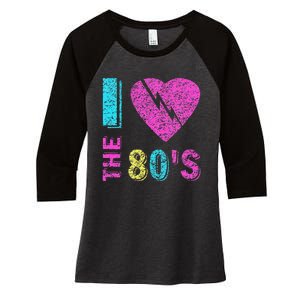 I Love The 80S 80s 90s Costume Party Women's Tri-Blend 3/4-Sleeve Raglan Shirt