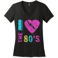 I Love The 80S 80s 90s Costume Party Women's V-Neck T-Shirt