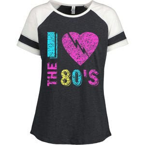 I Love The 80S 80s 90s Costume Party Enza Ladies Jersey Colorblock Tee