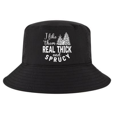 I Like Them Real Thick And Sprucy Christmas Trees Funny Xmas Cool Comfort Performance Bucket Hat