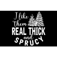 I Like Them Real Thick And Sprucy Christmas Trees Funny Xmas Bumper Sticker