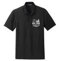 I Like Them Real Thick And Sprucy Christmas Trees Funny Xmas Dry Zone Grid Polo