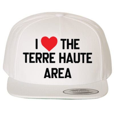 I Love The Terre Haute Area Wool Snapback Cap