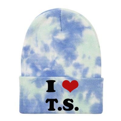 I Love TS Tie Dye 12in Knit Beanie