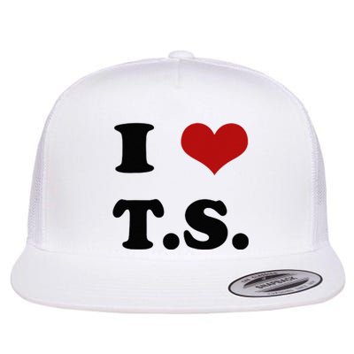 I Love TS Flat Bill Trucker Hat