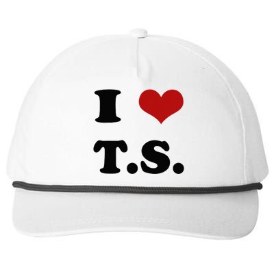 I Love TS Snapback Five-Panel Rope Hat