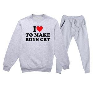 I Love To Make Cry Premium Crewneck Sweatsuit Set