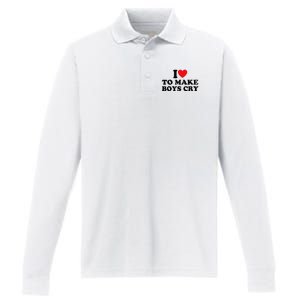 I Love To Make Cry Performance Long Sleeve Polo