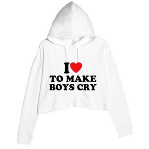 I Love To Make Cry Crop Fleece Hoodie