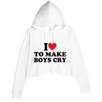 I Love To Make Cry Crop Fleece Hoodie