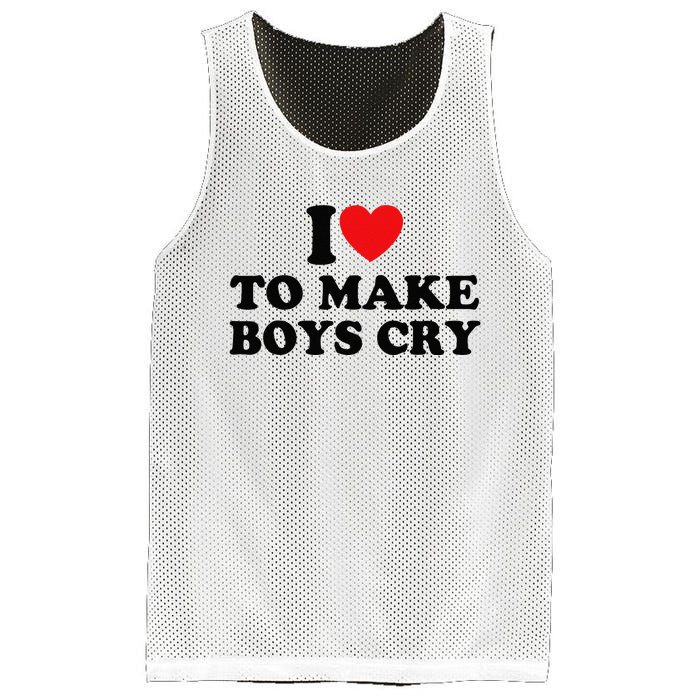 I Love To Make Cry Mesh Reversible Basketball Jersey Tank