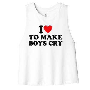 I Love To Make Cry Women's Racerback Cropped Tank