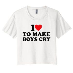 I Love To Make Cry Women's Crop Top Tee