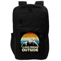 I Love To Pee Outside Funny Outdoor Man Camping Impact Tech Backpack