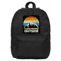 I Love To Pee Outside Funny Outdoor Man Camping 16 in Basic Backpack