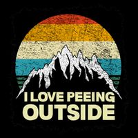 I Love To Pee Outside Funny Outdoor Man Camping 16 in Basic Backpack