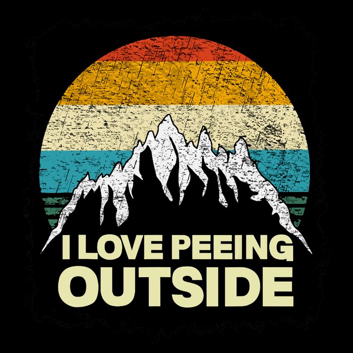 I Love To Pee Outside Funny Outdoor Man Camping 16 in Basic Backpack