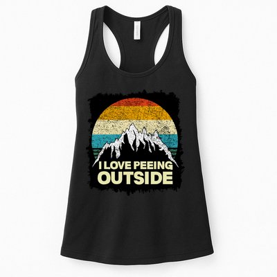 I Love To Pee Outside Funny Outdoor Man Camping Womens Tank Top