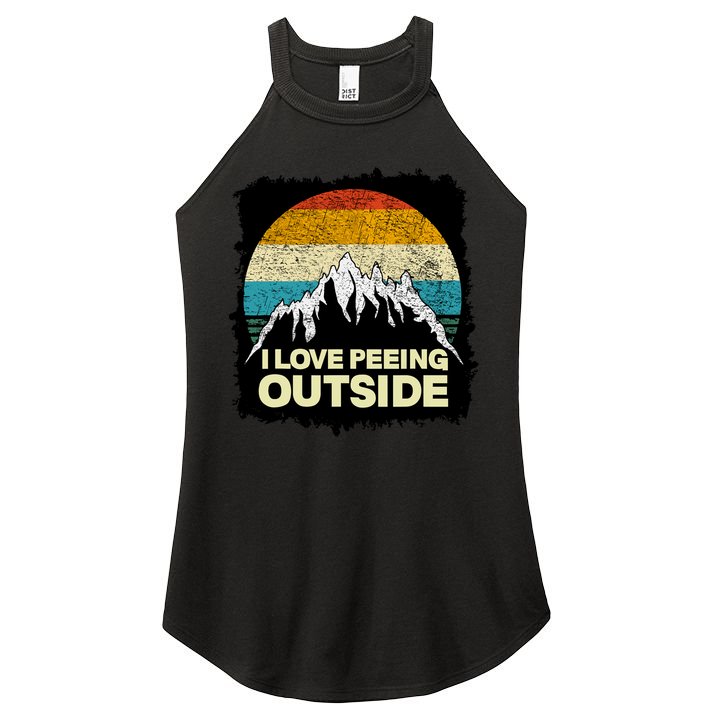 I Love To Pee Outside Funny Outdoor Man Camping Women's Perfect Tri Rocker Tank