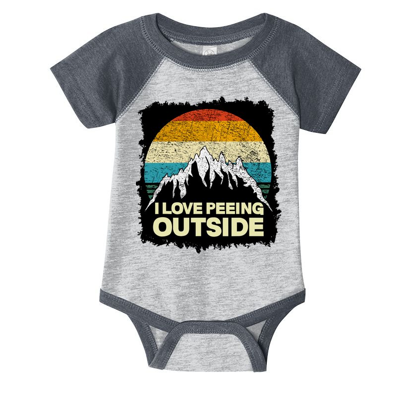 I Love To Pee Outside Funny Outdoor Man Camping Infant Baby Jersey Bodysuit