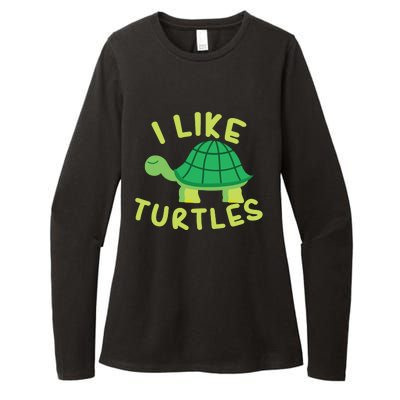 I Like Turtles Tortoise Sea Animal Funny Gift Womens CVC Long Sleeve Shirt