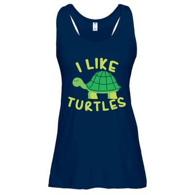 I Like Turtles Tortoise Sea Animal Funny Gift Ladies Essential Flowy Tank