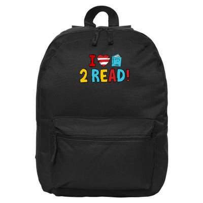 I Love To Read Heart Read Red And White Stripe Animated Cat  16 in Basic Backpack