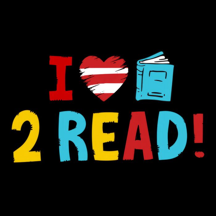 I Love To Read Heart Read Red And White Stripe Animated Cat  Poster