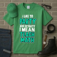 I Like To Party And By Part I Mean Teach Math Tall T-Shirt