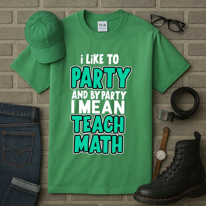 I Like To Party And By Part I Mean Teach Math Tall T-Shirt